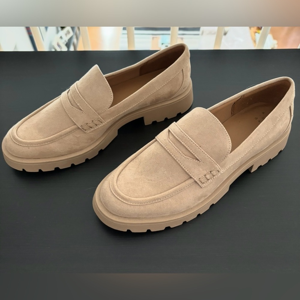 Taupe Loafer Flats